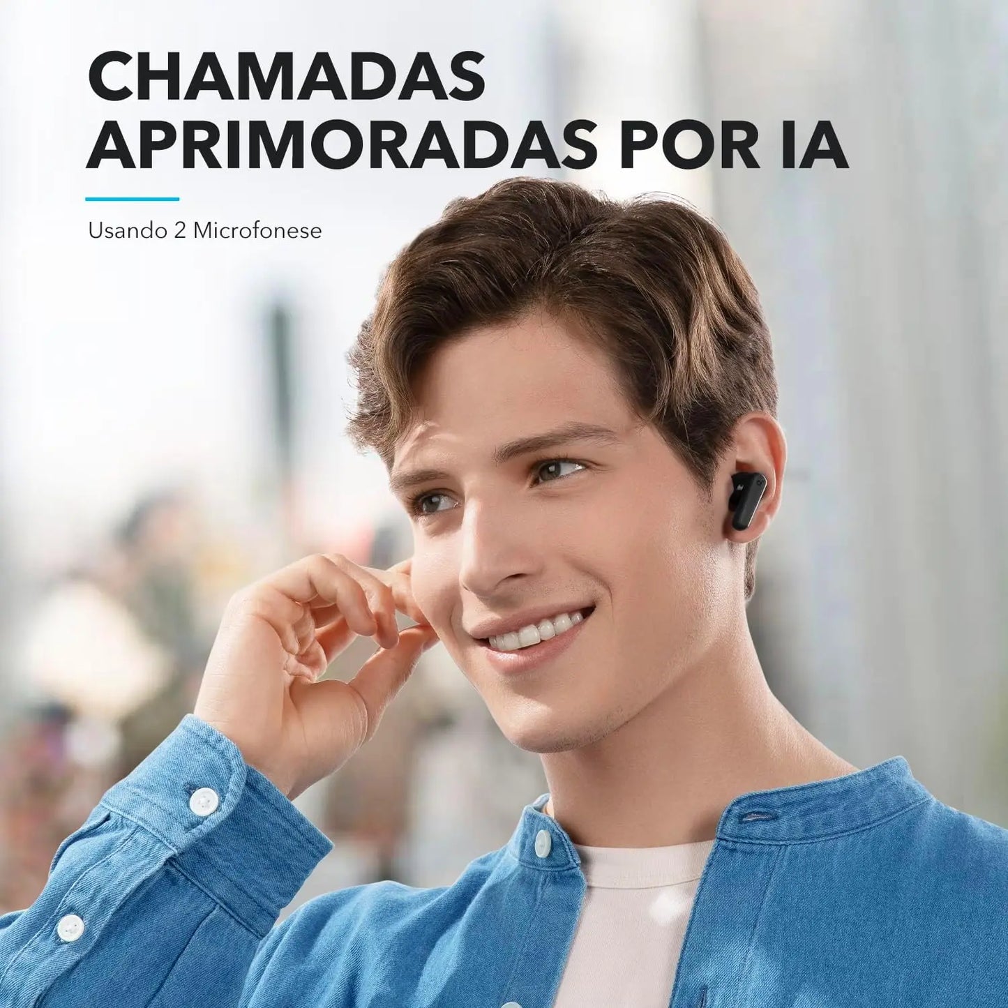 Fones de Ouvido Bluetooth e Com até 30 Horas de Bateria.